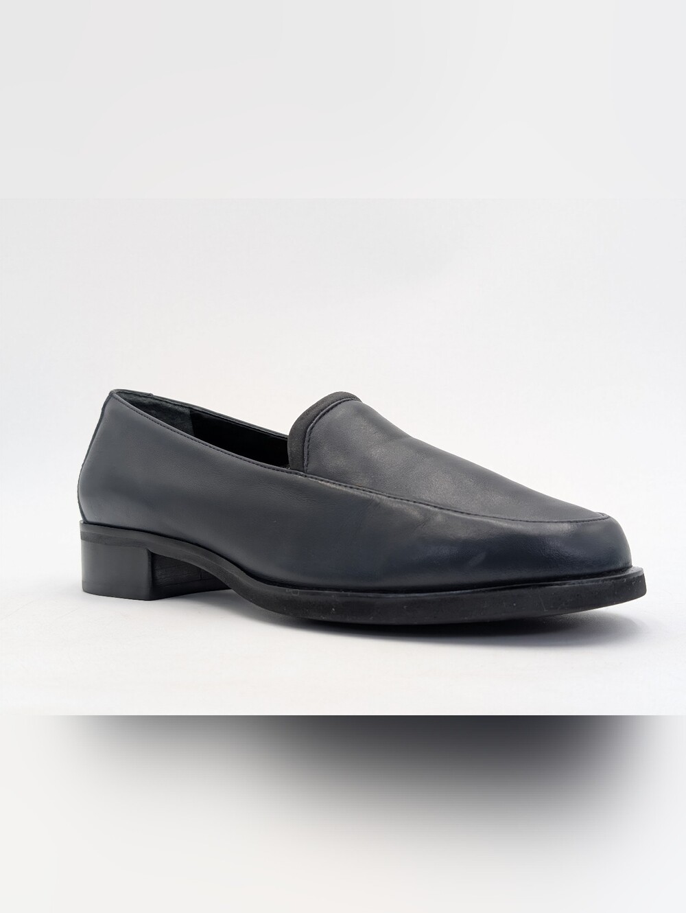 Rockport Sz 6 Women Black Leather Block Heel Loafers Ergonomic Cushioning Insole - Picture 5 of 17